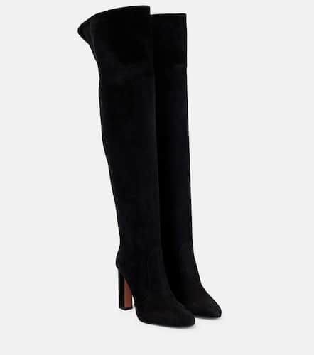 Overknee-Stiefel Joplin aus Veloursleder - Aquazzura - Modalova