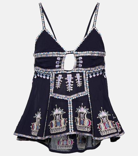 Embroidered cotton-blend camisole top - Isabel Marant - Modalova