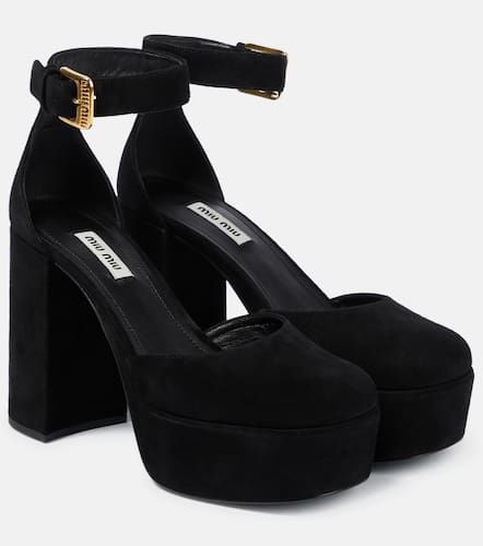 Miu Miu Suede platform pumps - Miu Miu - Modalova