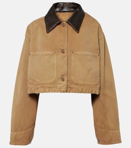 Prada Cropped cotton canvas jacket - Prada - Modalova