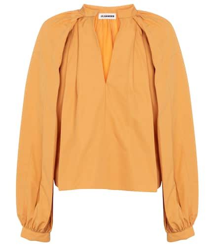 Blusa de algodón con cuello en V - Jil Sander - Modalova