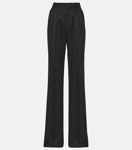 Pantaloni in lana a gamba larga - Saint Laurent - Modalova