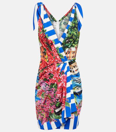 Portofino vestido corto en mezcla de seda - Dolce&Gabbana - Modalova