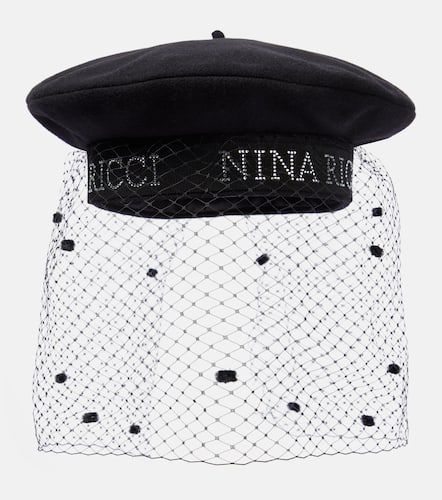 Embellished wool-blend beret - Nina Ricci - Modalova