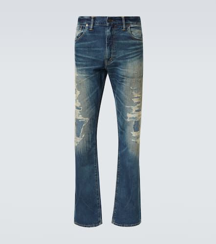 RRL Distressed high-rise slim jeans - RRL - Modalova