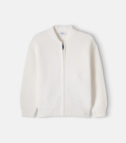 Pullover in cotone a coste con zip - Il Gufo - Modalova