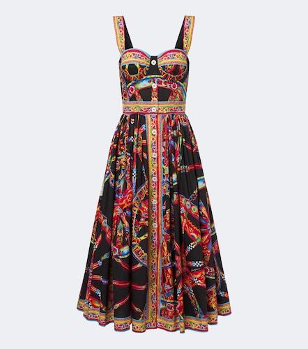 Vestido midi Carretto de algodón - Dolce&Gabbana - Modalova