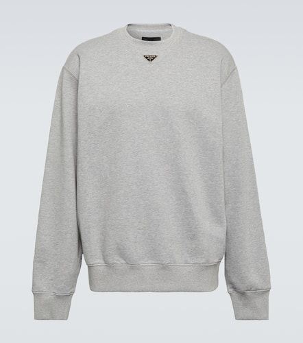 Prada Embellished cotton sweatshirt - Prada - Modalova