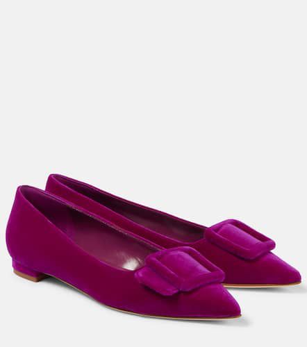 Maysale velvet ballet flats - Manolo Blahnik - Modalova