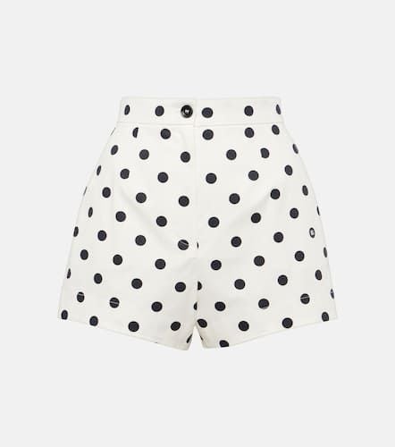 Polka-dot high-rise cotton-blend shorts - Dolce&Gabbana - Modalova