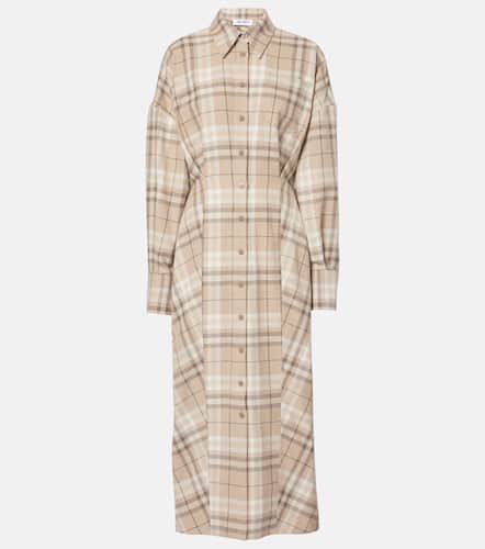 Checked cotton-blend shirt dress - The Attico - Modalova