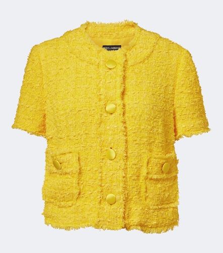 Giacca in misto cotone bouclé - Dolce&Gabbana - Modalova