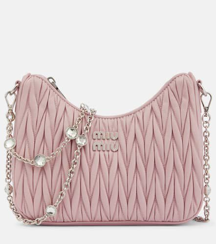 Bolso al hombro de piel metalassé - Miu Miu - Modalova