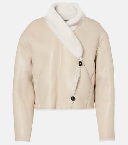 Eriana shearling-trimmed leather jacket - Isabel Marant - Modalova