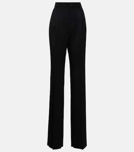 Gerade High-Rise-Hose aus Wolle - Saint Laurent - Modalova