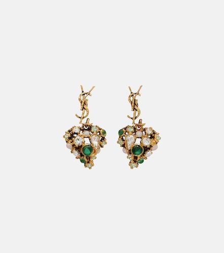 Cassandre embellished drop earrings - Saint Laurent - Modalova