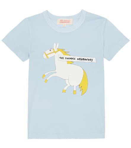 T-shirt Hippo in cotone con stampa - The Animals Observatory - Modalova