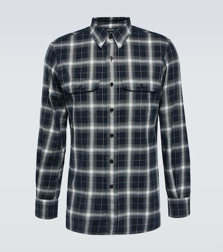 Camisa de algodón a cuadros - Tom Ford - Modalova