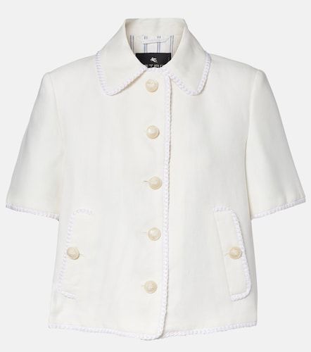 Wool-blend trimmed linen jacket - Etro - Modalova