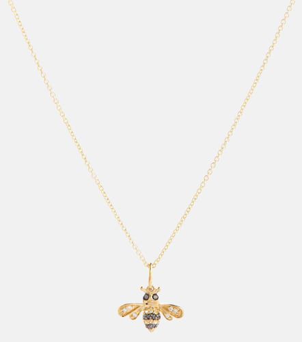 Collar Bumblebee de oro de 14 ct con diamantes y zafiros - Sydney Evan - Modalova