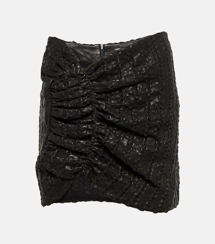 Minifalda Wishaw de piel fruncida - The Mannei - Modalova