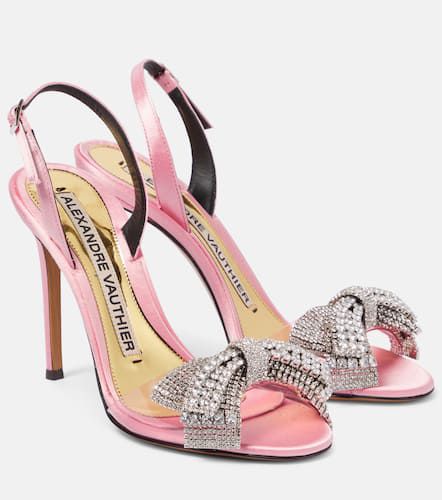 Crystal-embellished satin slingback sandals - Alexandre Vauthier - Modalova