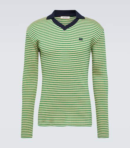 Sonic striped cotton-blend polo shirt - Wales Bonner - Modalova
