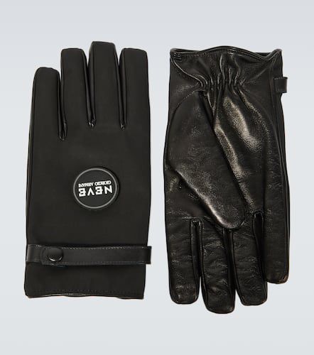 Neve leather and nylon gloves - Giorgio Armani - Modalova