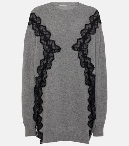 Lace-trimmed virgin wool sweater - Stella McCartney - Modalova