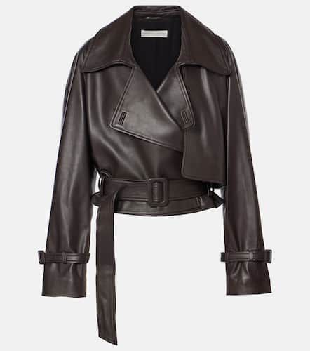 Hatti leather biker jacket - Nour Hammour - Modalova