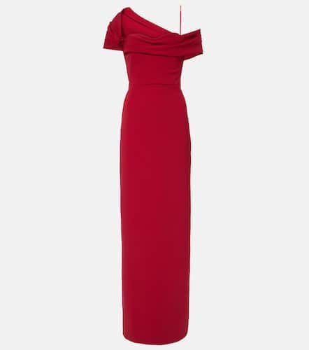 Draped off-shoulder crÃªpe gown - Carolina Herrera - Modalova