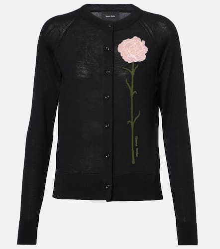 Floral intarsia wool and silk cardigan - Simone Rocha - Modalova