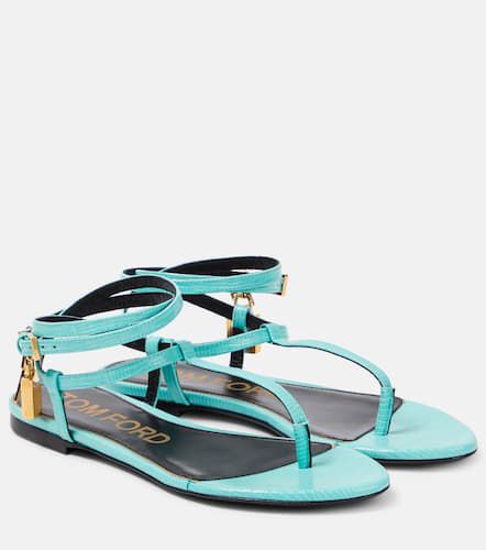 Padlock leather thong sandals - Tom Ford - Modalova