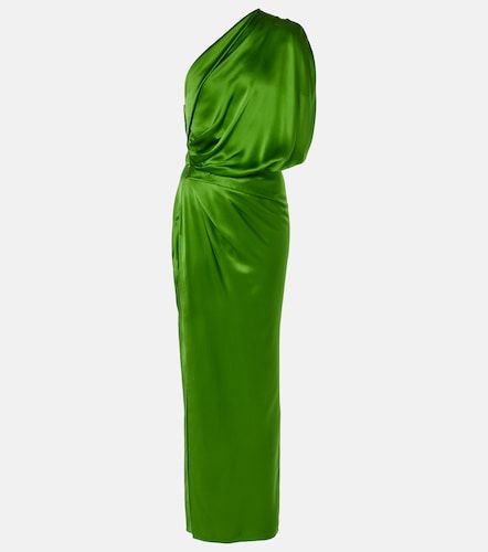 Vestido largo asimétrico de seda drapeado - The Sei - Modalova