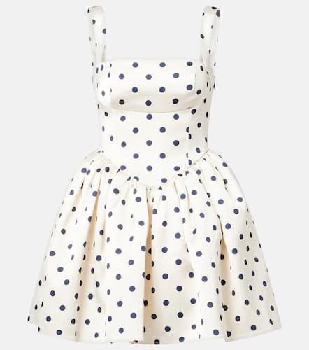 Polka-dot satin minidress - Self-Portrait - Modalova