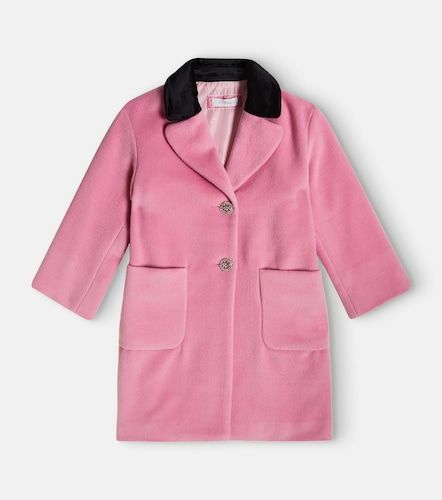 Monnalisa Embellished velour coat - Monnalisa - Modalova