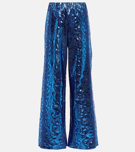 Oséree Metallic snake-print wide-leg pants - Oseree - Modalova