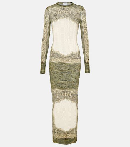 Vestido largo de malla estampado - Jean Paul Gaultier - Modalova