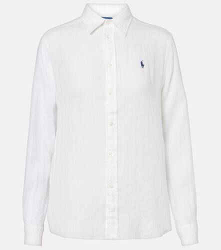 Camicia in lino con logo - Polo Ralph Lauren - Modalova