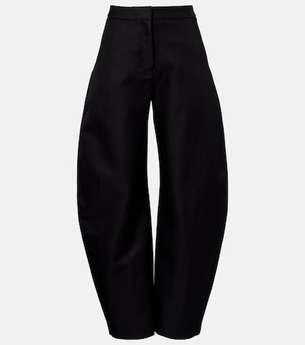 Wool and silk barrel-leg pants - Alaia - Modalova