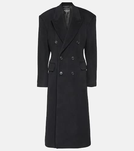 Cinched cashmere and wool coat - Balenciaga - Modalova