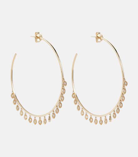 Kt hoop earrings with diamonds - Sydney Evan - Modalova