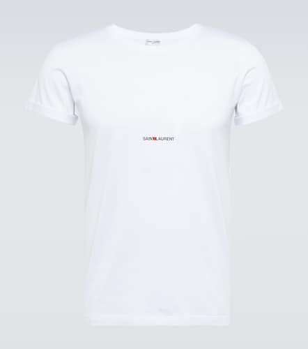 Signature logo cotton T-shirt - Saint Laurent - Modalova
