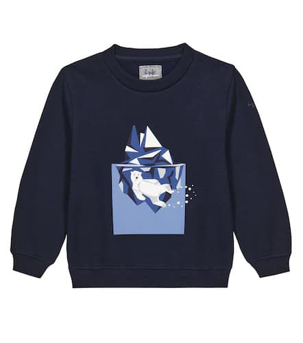 Printed cotton fleece sweatshirt - Il Gufo - Modalova