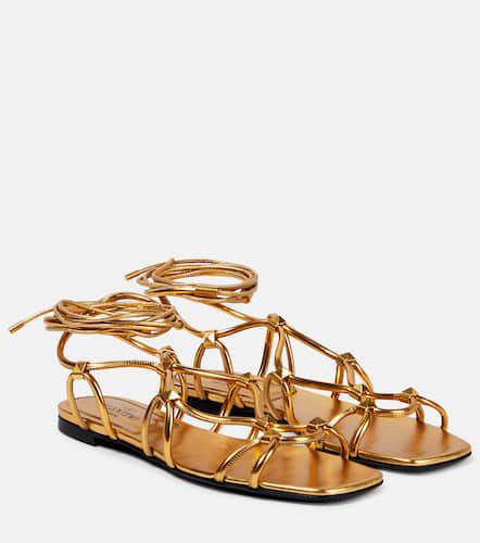 Sandalen Rockstud Net aus -Leder - Valentino Garavani - Modalova