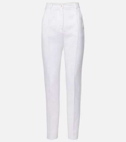 Cotton-blend brocade slim pants - Dolce&Gabbana - Modalova