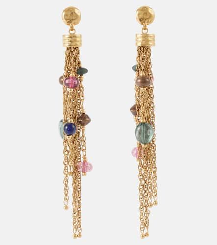 Pompoms embellished drop earrings - Chloe - Modalova
