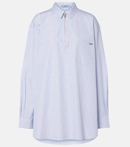 Camicia oversize in cotone a righe - Prada - Modalova