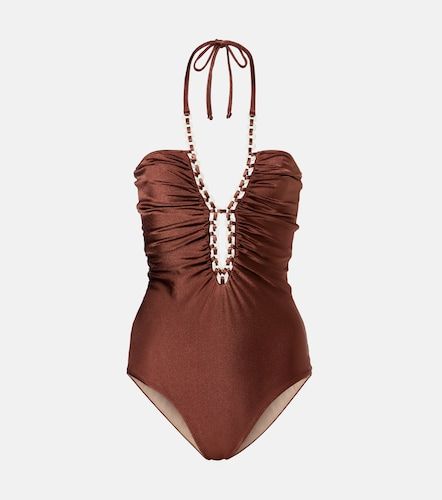 Solid Chain halterneck swimsuit - Adriana Degreas - Modalova