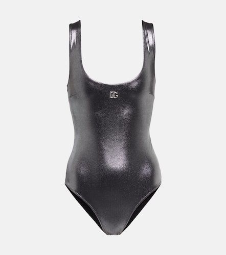 X Kim foiled metallic swimsuit - Dolce&Gabbana - Modalova